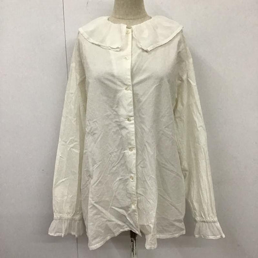 サマンサモスモス Samansa Mos2 シャツ、ブラウス 長袖 1710663 襟シフォンコットンボイルブラウス FREE 無地 グレージュ / グレージュ /  レディース USED 古着 中古 10114449