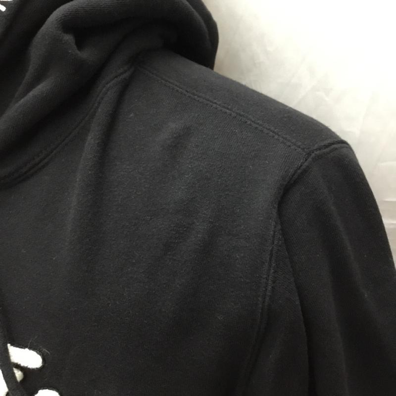 ステューシー STUSSY パーカー 長袖 フーディ S ロゴ、文字 黒 / ブラック /  メンズ USED 古着 中古 10113429