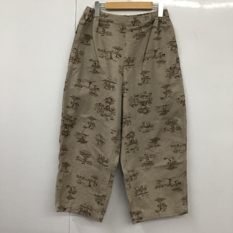 ニコアンド niko and... パンツ ワークパンツ、ペインターパンツ S216CL46AD 起毛アソートコクーンパンツ M 総柄 ベージュ / ベージュ /  レディース USED 古着 中古 10131084