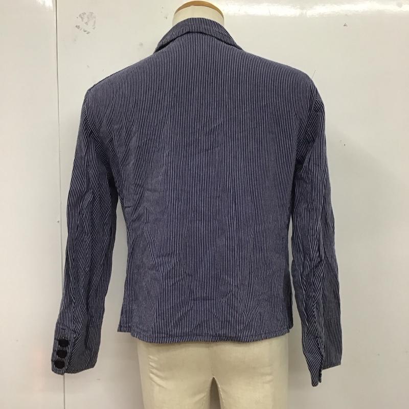 古着 USED シャツ、ブラウス 長袖 長袖シャツ カラーシャツ ポケットシャツ 長袖カットソー otscher 古着 46 ストライプ 紺 / ネイビー /  メンズ USED 古着 中古 10124493