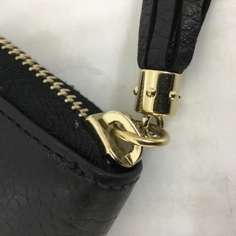 グッチ GUCCI 財布 コンパクト財布 598209 コインケース ラウンドファスナー ロゴ、文字 黒 / ブラック /  レディース USED 古着 中古 10124160