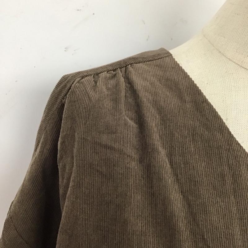 ニコアンド niko and... シャツ、ブラウス 長袖 M 無地 茶 / ブラウン /  レディース USED 古着 中古 10121212