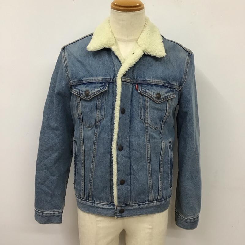 リーバイストラウスアンドコー Levi Strauss & co. ジャケット、上着 ジャケット、ブレザー デニムジャケット カラージャケット 長袖ジャケット ブルゾン 裏地ボア S ロゴ、文字 インディゴ / インディゴ /  メンズ USED 古着 中古 10117639