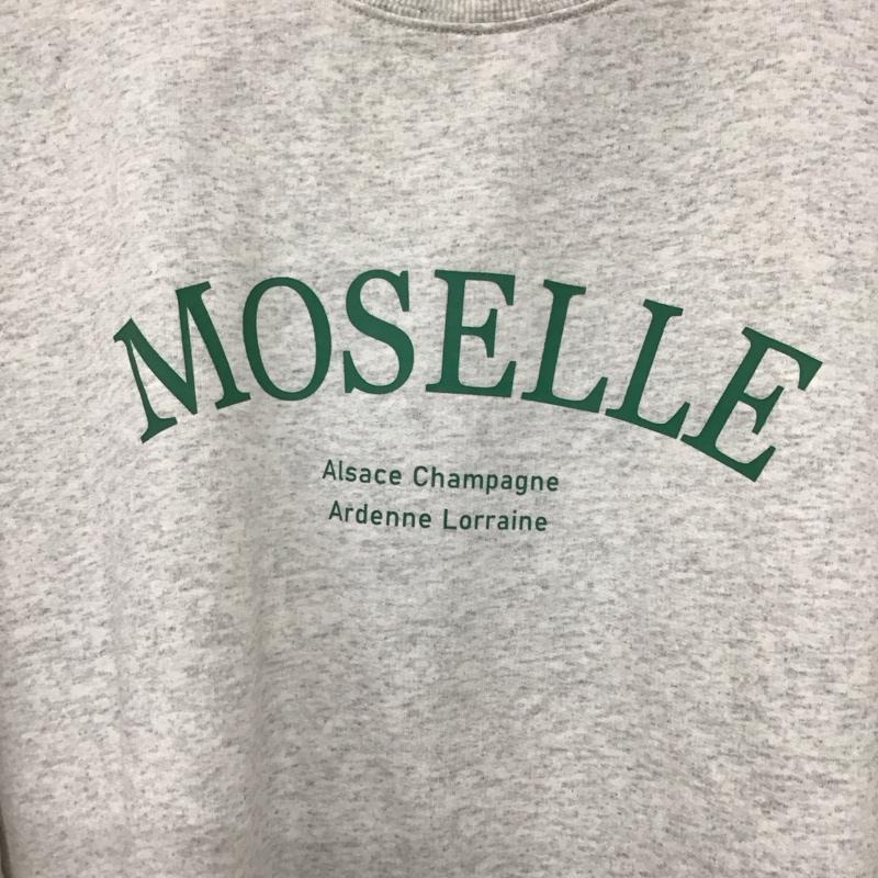 ローリーズファーム LOWRYS FARM カットソー 七分袖 FREE プリント X ロゴ、文字 灰 / グレー /  レディース USED 古着 中古 10142792