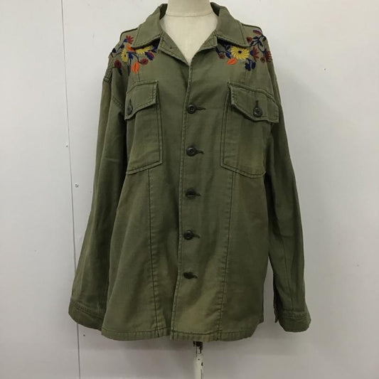 スライ SLY ジャケット、上着 ジャケット、ブレザー 0308SM10-0040 ミリタリージャケット 刺繍 FREE 花柄 カーキ / カーキ /  レディース USED 古着 中古 10112038