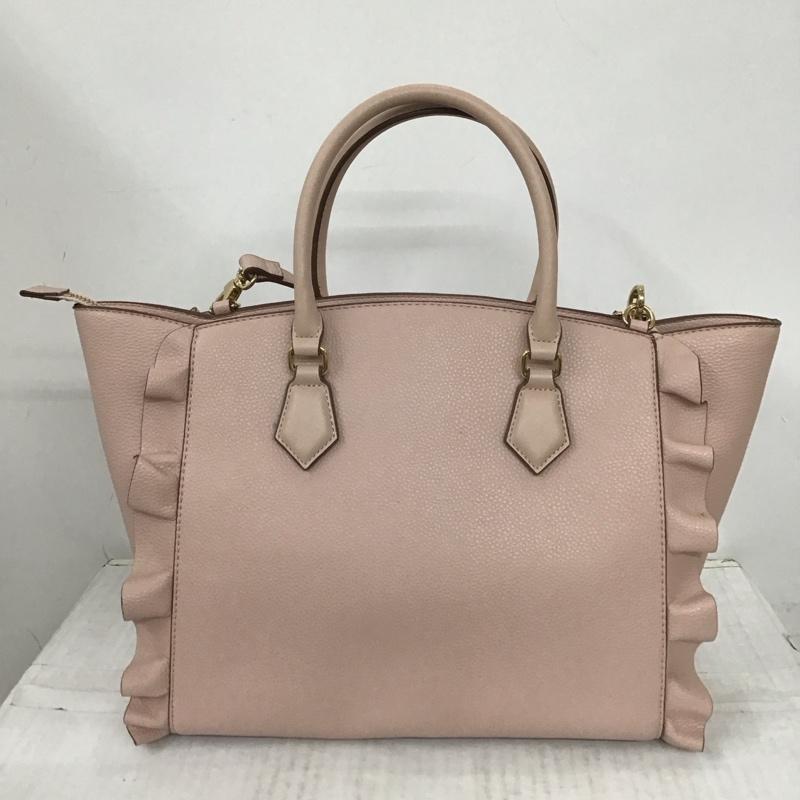 サマンサベガ Samantha Vega ハンドバッグ ハンドバッグ フリル ショルダー 2WAY ロゴ、文字 桃 / ピンク /  レディース USED 古着 中古 10111507
