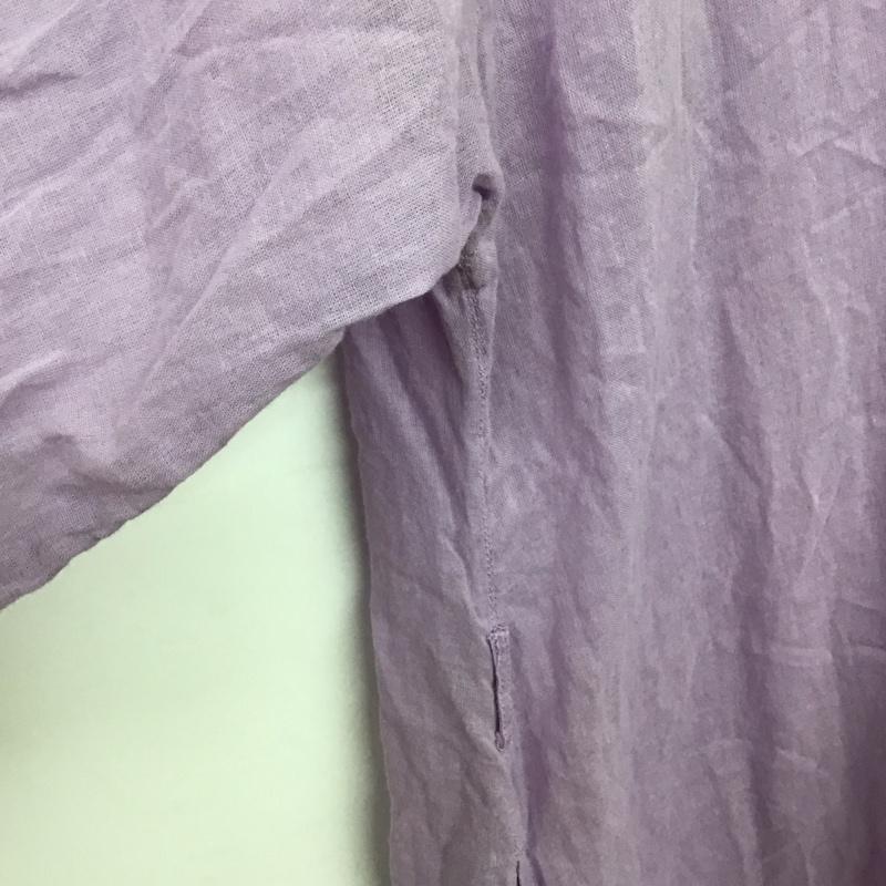 スローブイエナ SLOBE IENA ワンピース ロングスカート 長袖シャツワンピース フロントボタン ロングワンピース 無地 紫 / パープル /  レディース USED 古着 中古 10147882