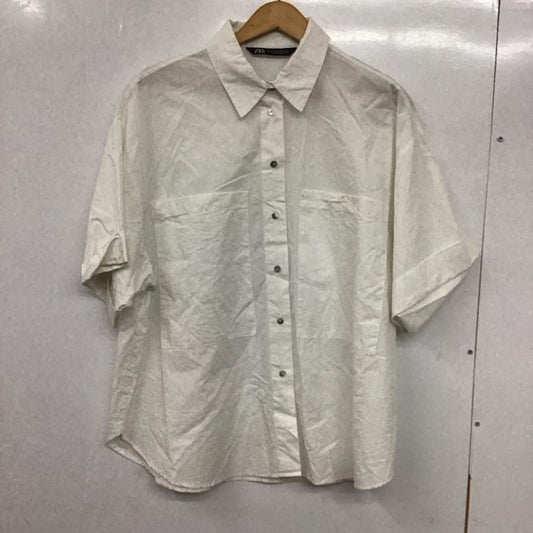 ザラ ZARA シャツ、ブラウス 半袖 S 無地 白 / ホワイト /  レディース USED 古着 中古 10136609