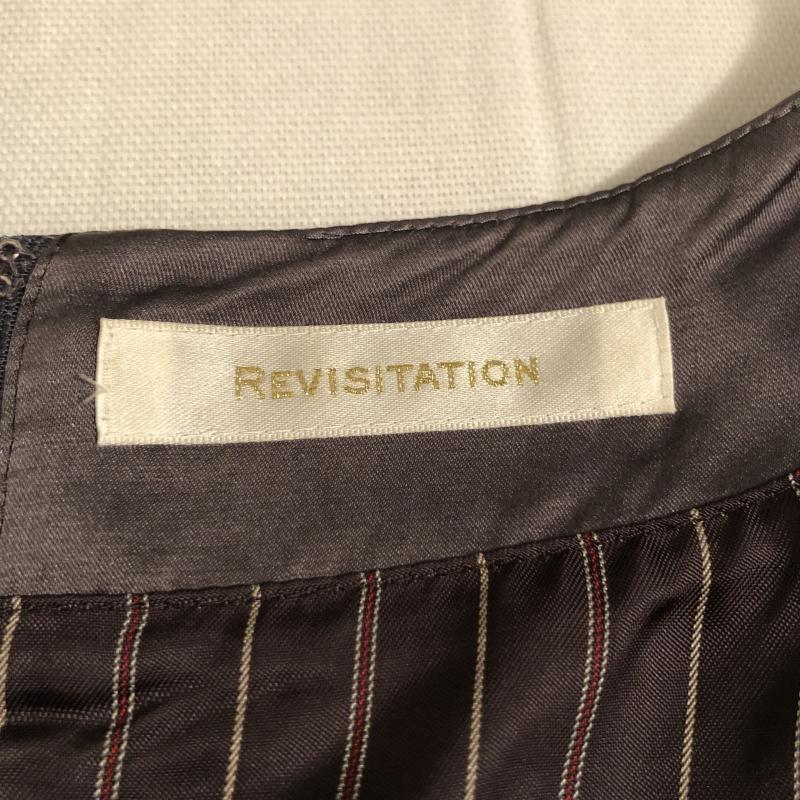 リヴィジテーション REVISITATION ワンピース ひざ丈スカート 無地 灰 / グレー /  レディース USED 古着 中古 10013795