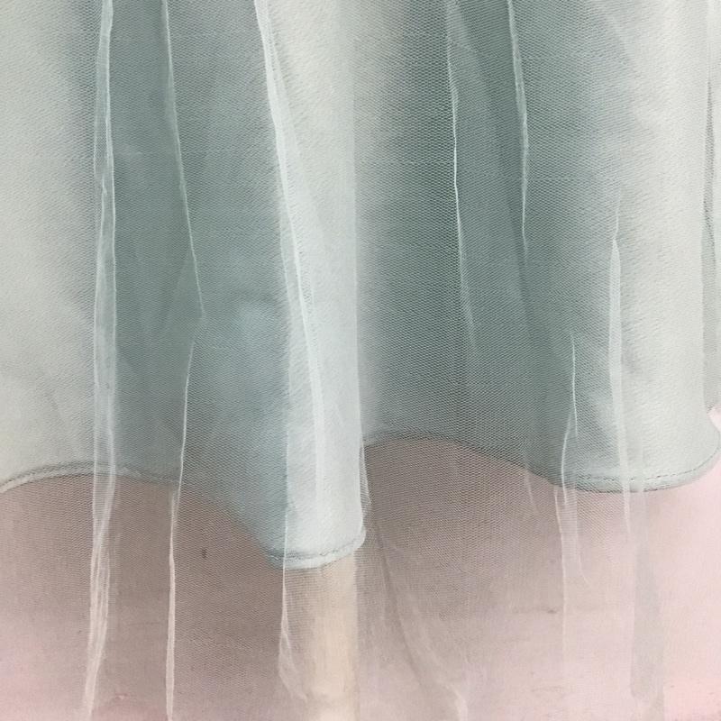 ザラ ZARA スカート ロングスカート 3067 850 403 チュール プリーツ M 無地 水色 / ライトブルー /  レディース USED 古着 中古 10114445