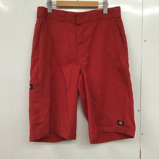 ディッキーズ Dickies パンツ ショートパンツ ショートパンツ ハーフパンツ カジュアルパンツ 32インチ ロゴ、文字 赤 / レッド /  メンズ USED 古着 中古 10146452