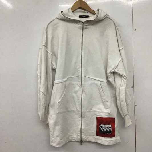 ディーゼル DIESEL パーカー 長袖 ジップアップパーカー 長袖パーカー カジュアルジャケット XS 無地 白 / ホワイト /  メンズ USED 古着 中古 10147611
