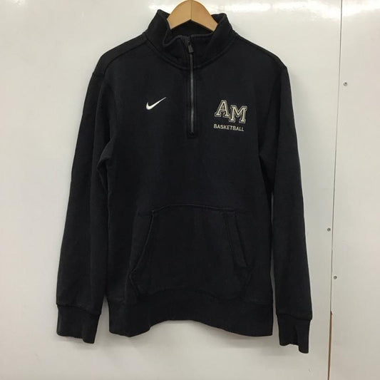 ナイキ NIKE トレーナー 長袖 ハーフジップ 長袖トレーナー スタンドネック スポーツウェア S ロゴ、文字 黒 / ブラック /  メンズ USED 古着 中古 10138769