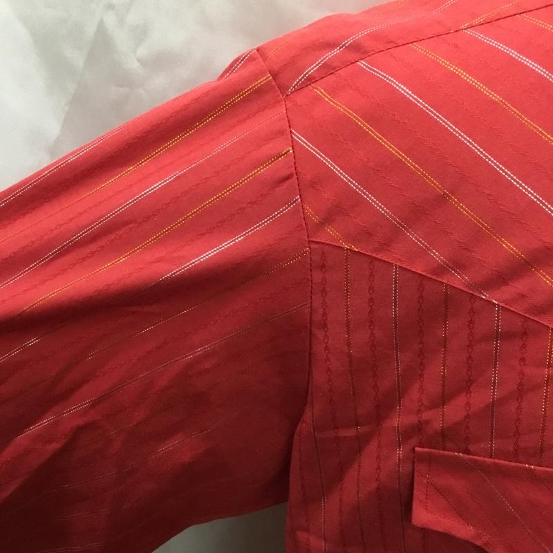 古着 USED シャツ、ブラウス 長袖 長袖シャツ カラーシャツ ストライプシャツ 古着 ヴィンテージ ストライプ えんじ / ワインレッド /  メンズ USED 古着 中古 10111001