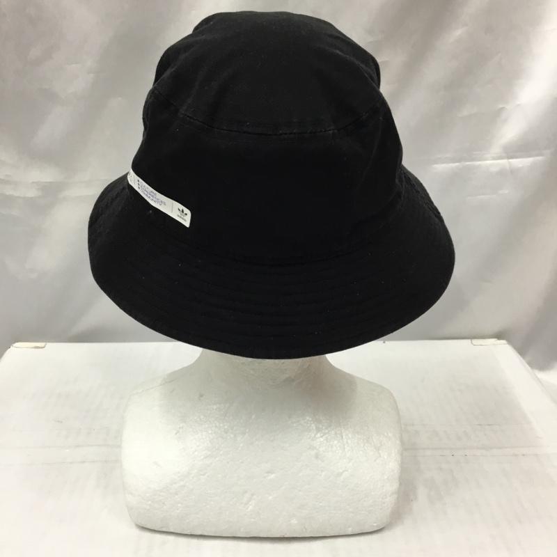 アディダス adidas 帽子 ハット IC8346 バケットハット ロゴ、文字 黒 / ブラック /  メンズ USED 古着 中古 10105756
