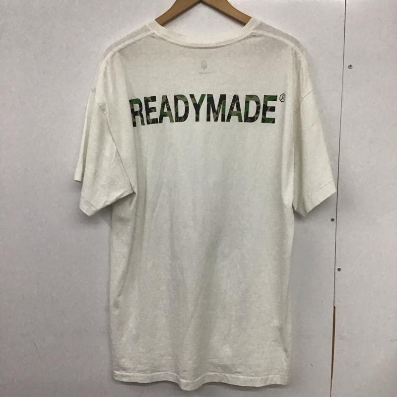 アベイシングエイプ A BATHING APE Tシャツ 半袖 半袖カットソー プリントTシャツ クルーネックカットソー readymade XL ロゴ、文字 白 / ホワイト /  メンズ USED 古着 中古 10132598
