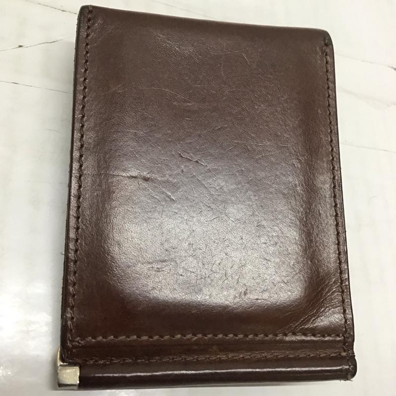ポーター PORTER 財布 二つ折り 161-04649 MONEY CLIP 箱有 レザー 茶 / ブラウン /  メンズ USED 古着 中古 10113053