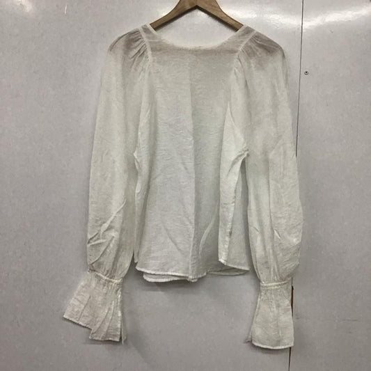 ミスティック mystic シャツ、ブラウス 長袖 長袖カットソー 無地カットソー フレアシャツ FREE 無地 白 / ホワイト /  レディース USED 古着 中古 10143776