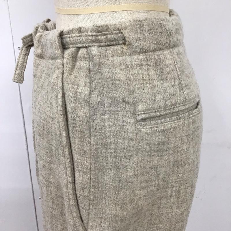 ハツキ HATSKI パンツ スラックス htk-21006-w ウールスラックス ワイドパンツ カジュアルパンツ 0 無地 ベージュ / ベージュ /  レディース USED 古着 中古 10113848