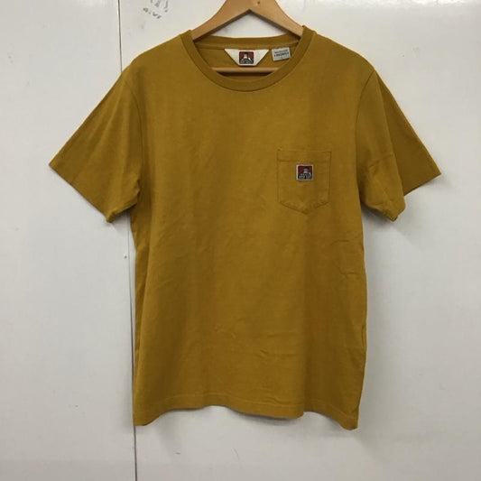 ベンデイビス BEN DAVIS Tシャツ 半袖 半袖カットソー プリントTシャツ クルーネックカットソー L ロゴ、文字 黄 / イエロー /  メンズ USED 古着 中古 10128643