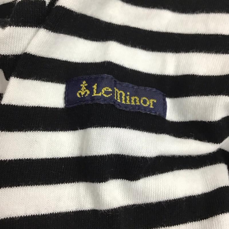 ルミノア Le Minor Tシャツ 長袖 1 ボーダー柄 白 / ホワイト / X 黒 / ブラック /  レディース USED 古着 中古 10133839