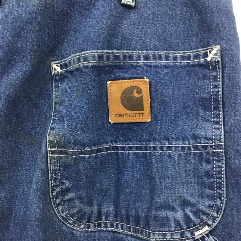 カーハート Carhartt パンツ デニム、ジーンズ ペインターパンツ ジーパン ロゴ、文字 青 / ブルー /  メンズ USED 古着 中古 10114030