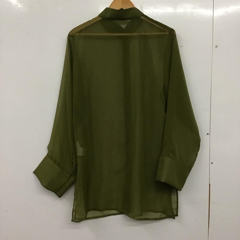 ジーナシス JEANASIS シャツ、ブラウス 長袖 JS063736MC シアーシャツ FREE 無地 カーキ / カーキ /  レディース USED 古着 中古 10137260