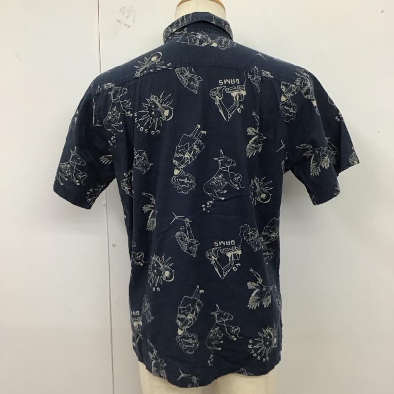 パタゴニア patagonia シャツ、ブラウス 半袖 53139FA18 ヘンプ コットン S 総柄 紺 / ネイビー /  メンズ USED 古着 中古 10123299