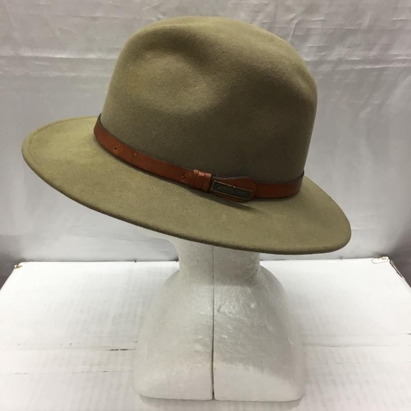 エディーバウアー Eddie Bauer 帽子 ハット WPL5923 ウール 中折れハット フェルトハット USA製 ロゴ、文字 ベージュ / ベージュ /  メンズ USED 古着 中古 10119106