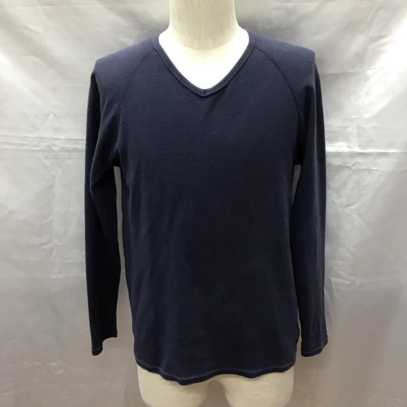 ハリウッドランチマーケット HOLLYWOOD RANCH MARKET カットソー 長袖 長袖カットソー クルーネックカットソー ロングスリーブカットソー ラグラン 4 無地 紺 / ネイビー /  メンズ USED 古着 中古 10118550