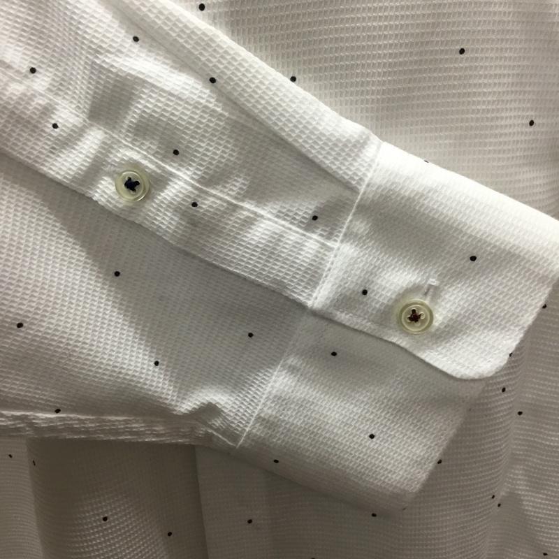 ザラ ZARA シャツ、ブラウス 長袖 長袖シャツ カラーシャツ プリントシャツ 長袖カットソー XL プリント 白 / ホワイト / X 黒 / ブラック /  メンズ USED 古着 中古 10115119