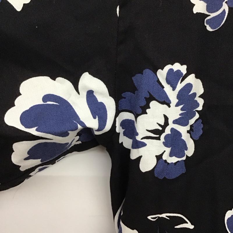 アズールバイマウジー AZUL BY MOUSSY カーディガン 半袖 250CSA30-587D BIG FLOWER GOWN ビッグフラワーガウン S 総柄 X 花柄 黒 / ブラック /  レディース USED 古着 中古 10138094