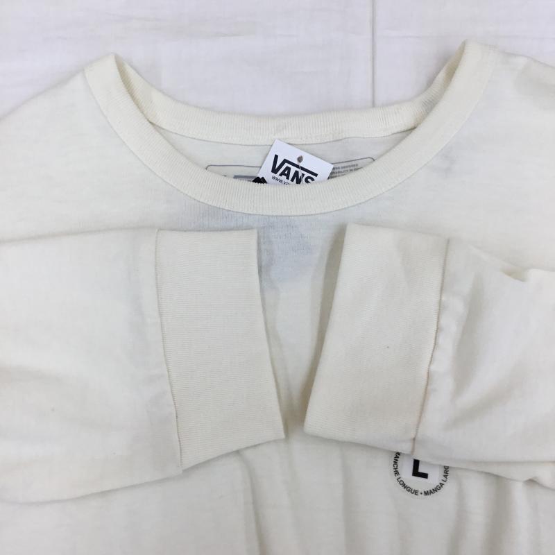 バンズ VANS カットソー 長袖 L ロゴ、文字 アイボリー / アイボリー /  メンズ USED 古着 中古 10134791
