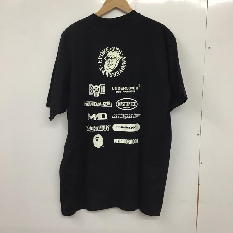 イウ゛ォーク EVOKE Tシャツ 半袖 7th anniversary s/tee 半袖カットソー プリントTシャツ L プリント 黒 / ブラック /  メンズ USED 古着 中古 10134053