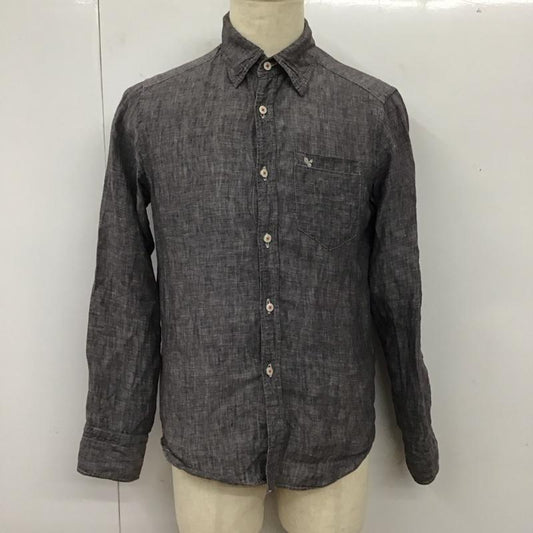 オアグローリー or Glory シャツ、ブラウス 長袖 長袖シャツ カラーシャツ ポケットシャツ 長袖カットソー M ロゴ、文字 灰 / グレー /  メンズ USED 古着 中古 10114674