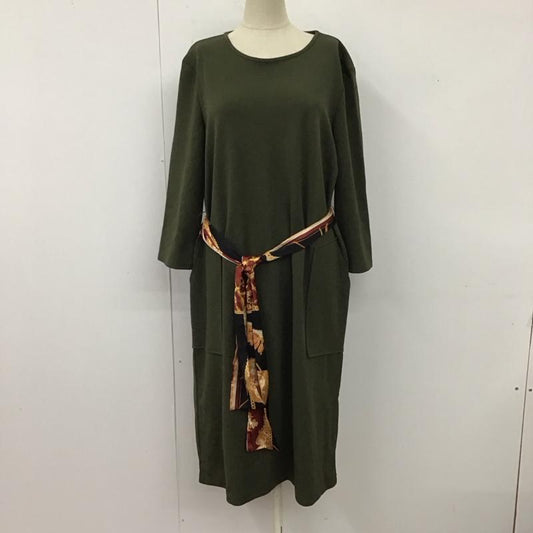 ザラ ZARA ワンピース ロングスカート M 無地 カーキ / カーキ /  レディース USED 古着 中古 10121150