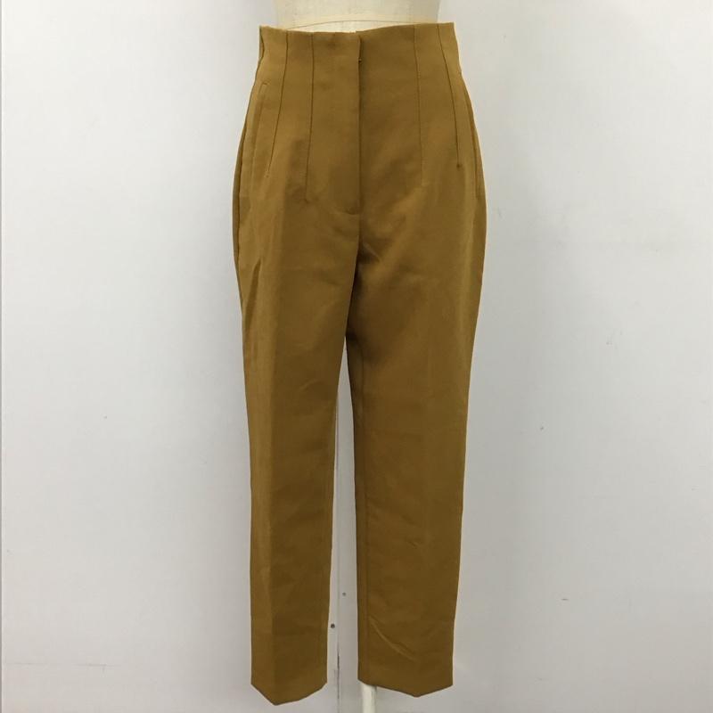 ザラ ZARA パンツ スラックス 7901 432 305 ハイウエスト テーパードパンツ S 無地 マスタード / マスタード /  レディース USED 古着 中古 10118472
