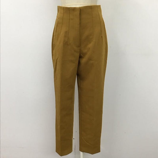 ザラ ZARA パンツ スラックス 7901 432 305 ハイウエスト テーパードパンツ S 無地 マスタード / マスタード /  レディース USED 古着 中古 10118472