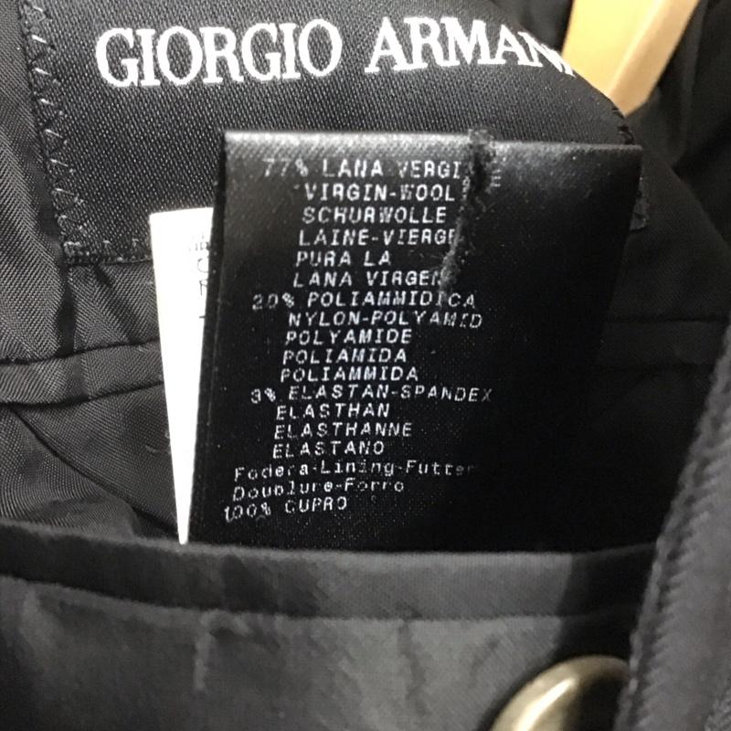 ジョルジオアルマーニ GIORGIO ARMANI ジャケット、上着 ジャケット、ブレザー カジュアルジャケット アウター カラージャケット ストライプ 黒 / ブラック /  メンズ USED 古着 中古 10144511