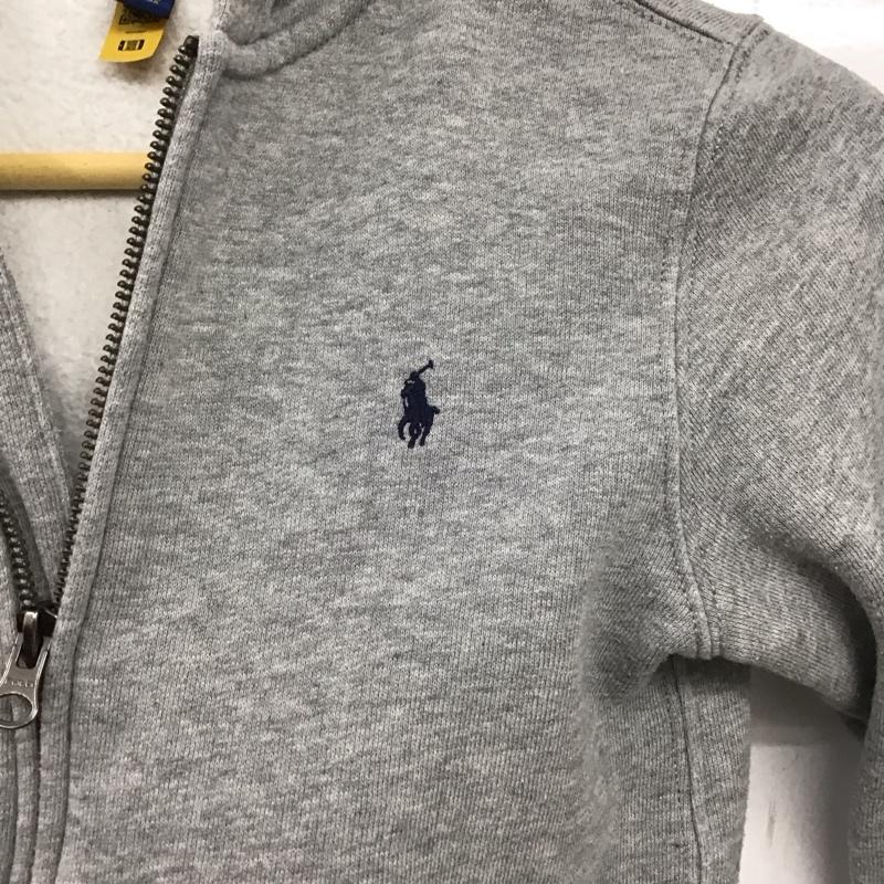 ポロラルフローレン POLO RALPH LAUREN パーカー 長袖 ジップアップパーカー 長袖パーカー カジュアルジャケット 130cm ロゴ、文字 灰 / グレー /  ボーイズ USED 古着 中古 10147371