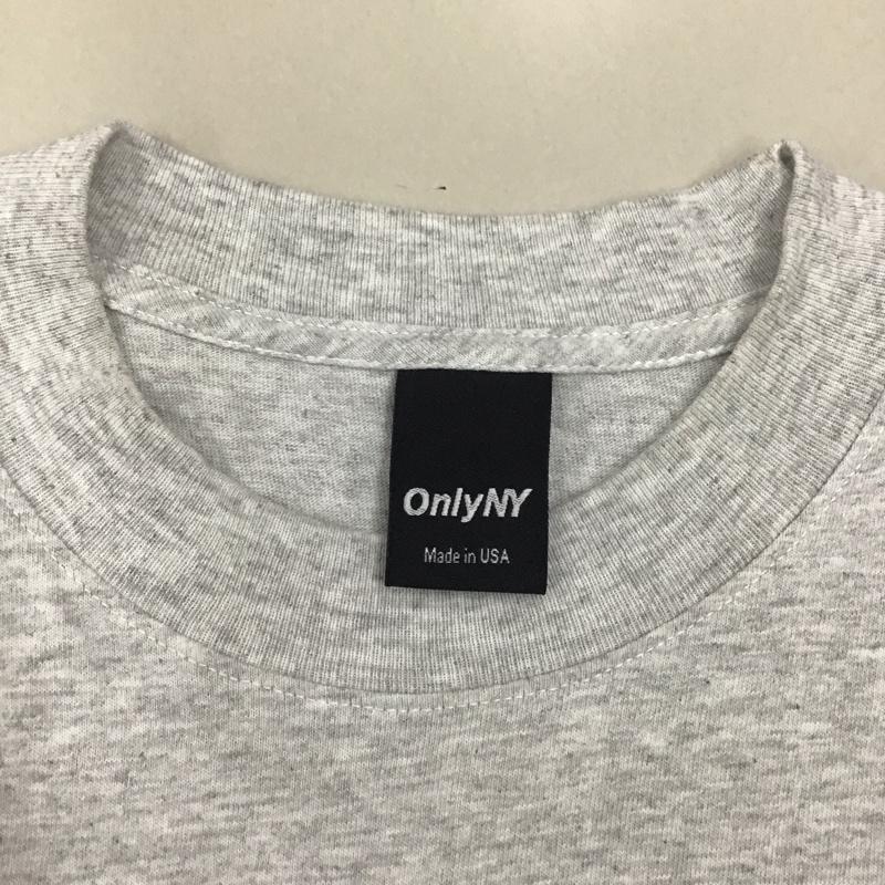 オンリーニューヨーク ONLY NY カットソー 長袖 長袖カットソー クルーネックカットソー ロングスリーブカットソー プリントTシャツ L プリント 灰 / グレー /  メンズ USED 古着 中古 10120491