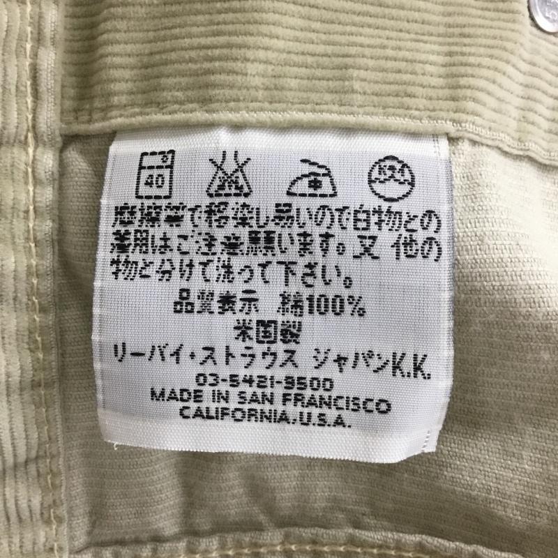 リーバイス Levi s ジャケット、上着 ジャケット、ブレザー コーデュロイジャケット ポケットジャケット カジュアルジャケット カラージャケット 44 無地 ベージュ / ベージュ /  メンズ USED 古着 中古 10109498
