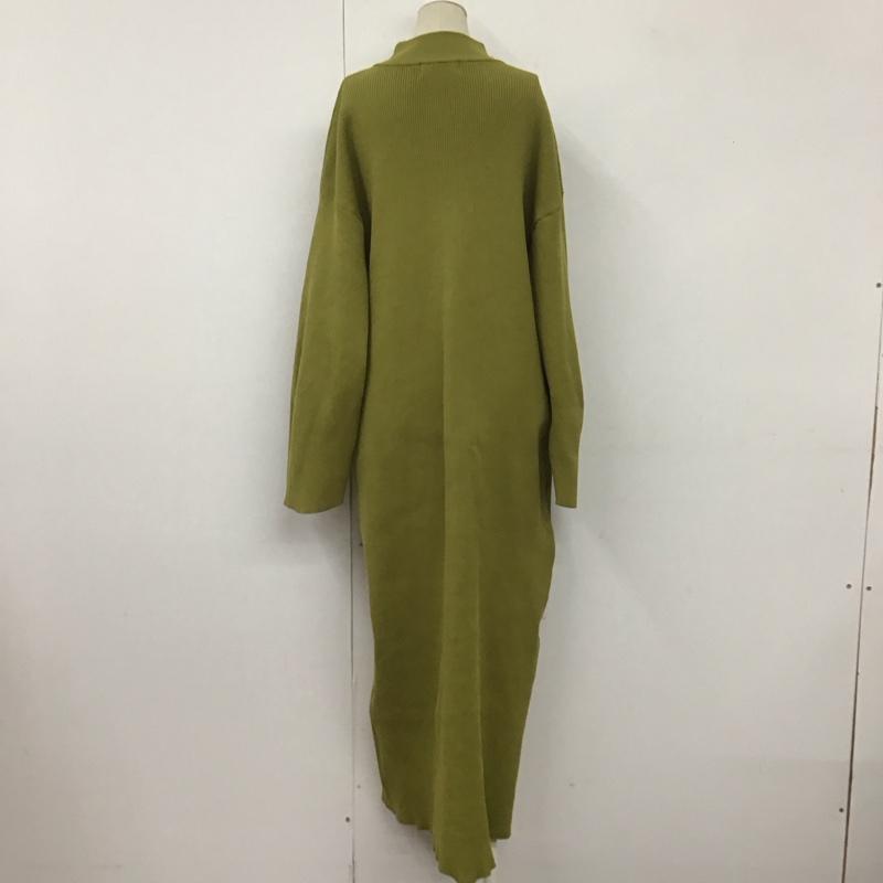 エムアンダーバー M_ ワンピース ロングスカート 010EA370-5520 RIB KNIT DRESS エムアンダーバー リブ 2 無地 緑 / グリーン /  レディース USED 古着 中古 10108233