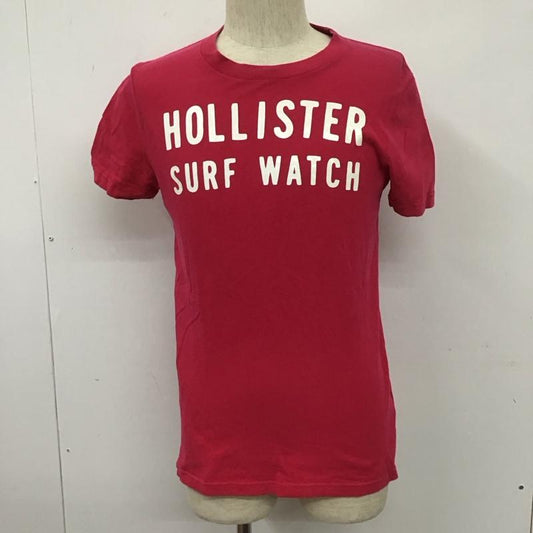 ホリスター Hollister Tシャツ 半袖 クルーネック プリント S ロゴ、文字 マゼンタ / マゼンタ /  メンズ USED 古着 中古 10106950