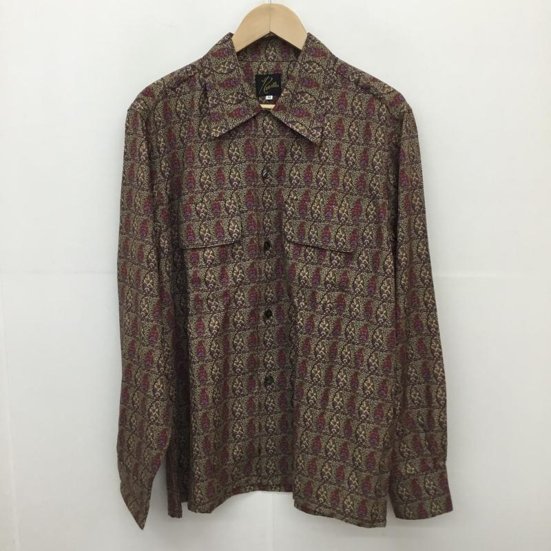 ニードルス Needles シャツ、ブラウス 長袖 Classic Shirts OT209 M 総柄 茶 / ブラウン /  メンズ USED 古着 中古 10127266