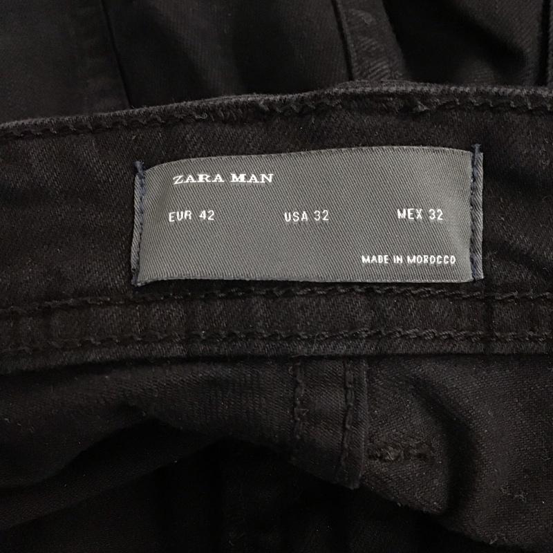 ザラ ZARA パンツ デニム、ジーンズ 42インチ 無地 黒 / ブラック /  メンズ USED 古着 中古 10149728