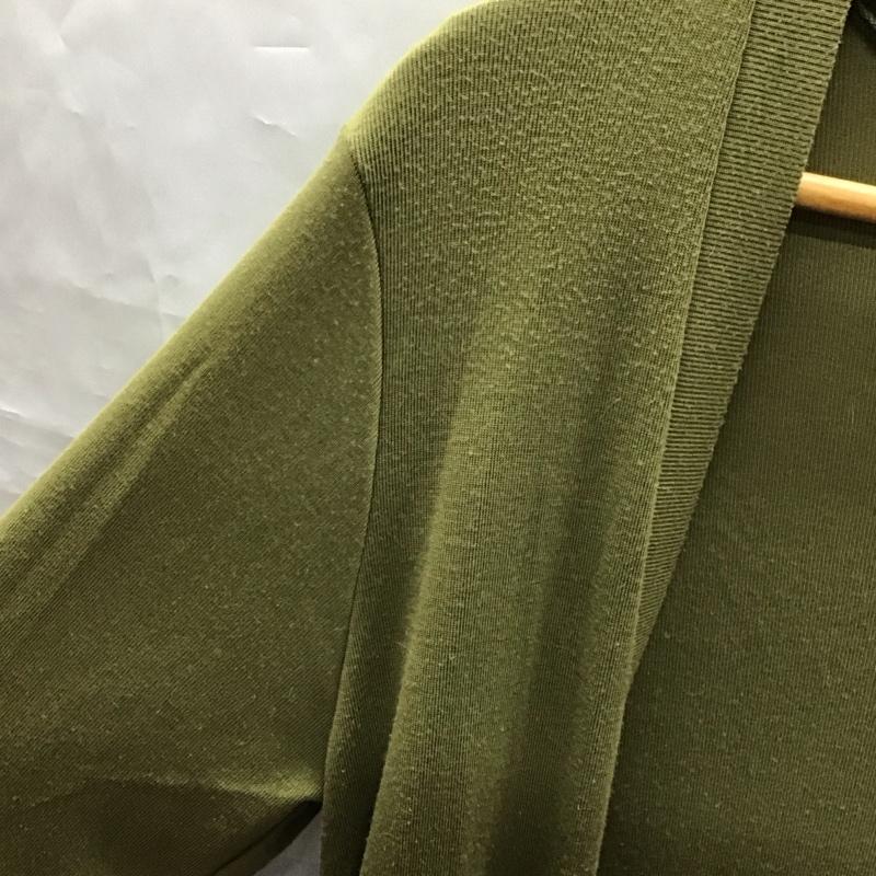 マウジー MOUSSY カーディガン 七分袖 0108AB80-5420 ロング丈 FREE 無地 カーキ / カーキ /  レディース USED 古着 中古 10115431