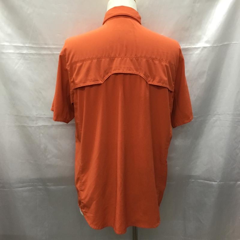 コロンビア Columbia シャツ、ブラウス 半袖 無地 橙 / オレンジ /  メンズ USED 古着 中古 10108972