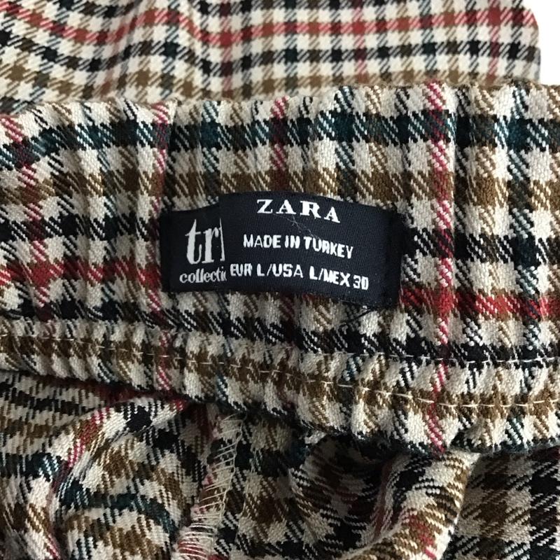 ザラティーアールエフ ZARA TRF ボトムス ボトムス 7385 280 707 ワイドパンツ L チェック マルチカラー / マルチカラー /  レディース USED 古着 中古 10122363