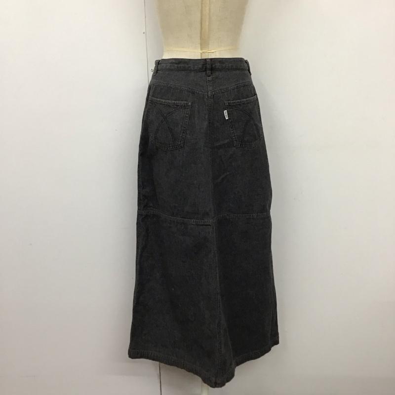 ピンクハウス PINK HOUSE スカート ロングスカート デニムロングスカート カジュアルスカート フレアスカート L  黒 / ブラック /  レディース USED 古着 中古 10121650